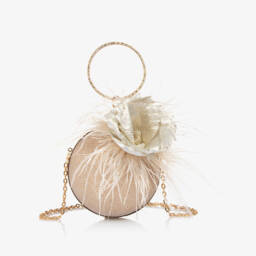 Junona-Girls Sparkling Beige Globe Bag | Childrensalon Outlet