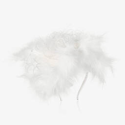 Junona-Girls White Feather Hairband | Childrensalon Outlet