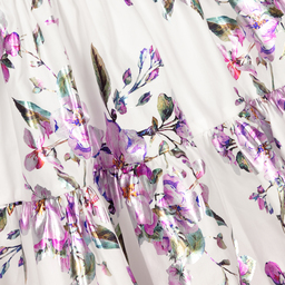 جونونا-فستان قطن لون أبيض بطبعة ورود | Childrensalon Outlet