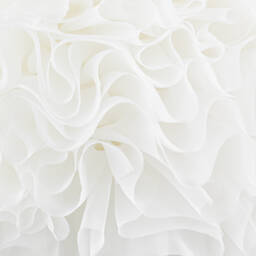 Junona-Girls White & Pink Floral Organza Dress | Childrensalon Outlet