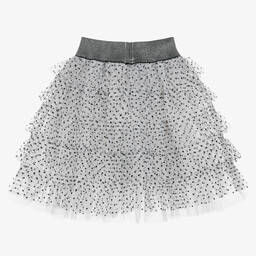 Junona-Белая юбка из тюля в горошек | Childrensalon Outlet