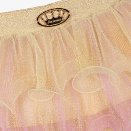 Junona-Girls Yellow & Lilac Tulle Ruffle Skirt | Childrensalon Outlet