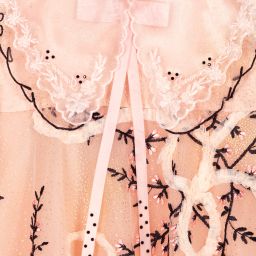 Junona-فستان تول مطرز لون زهري | Childrensalon Outlet