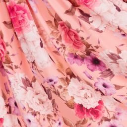 Junona-Pink Floral Chiffon Dress | Childrensalon Outlet