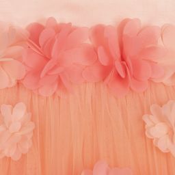 Junona-Розовое платье из тюля с эффектом омбре с цветами | Childrensalon Outlet
