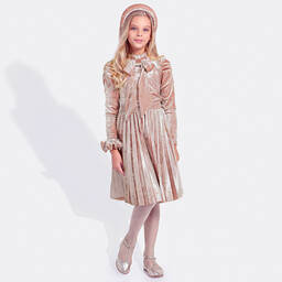 Junona-توب مخمل لون زهري باهت للبنات | Childrensalon Outlet