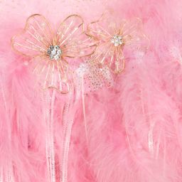 Junona-Pink Tulle & Feather Dress   | Childrensalon Outlet
