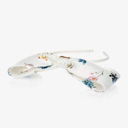Junona-White Satin Bow Hairband | Childrensalon Outlet