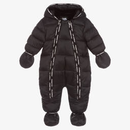 كارل لاغرفيلد كيدز-أوفرول للثلج لون أسود للمواليد | Childrensalon Outlet