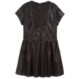 KARL LAGERFELD KIDS-Черное платье из искусственной кожи | Childrensalon Outlet