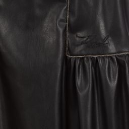 KARL LAGERFELD KIDS-Черное платье из искусственной кожи | Childrensalon Outlet