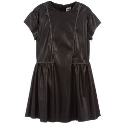 KARL LAGERFELD KIDS-Черное платье из искусственной кожи | Childrensalon Outlet