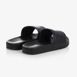 كارل لاغرفيلد كيدز-شبشب سلايرز مطاط لون أسود | Childrensalon Outlet