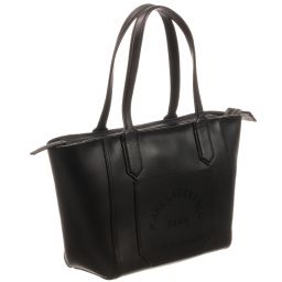 KARL LAGERFELD KIDS-Черная кожаная сумка-тоут (39 см) | Childrensalon Outlet