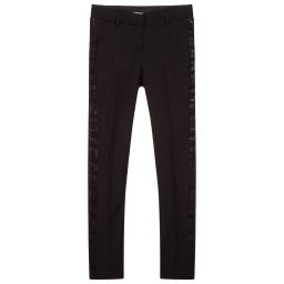 KARL LAGERFELD KIDS-Black Wool Suit Trousers | Childrensalon Outlet