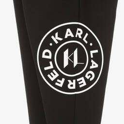 KARL LAGERFELD KIDS-Boys Black Cotton Joggers | Childrensalon Outlet