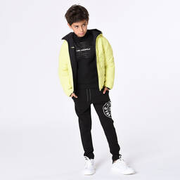 KARL LAGERFELD KIDS-Boys Black Cotton Joggers | Childrensalon Outlet