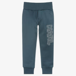 KARL LAGERFELD KIDS-Boys Blue Logo Joggers | Childrensalon Outlet