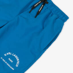 KARL LAGERFELD KIDS-Boys Blue Rue St Guillaume Swim Shorts | Childrensalon Outlet