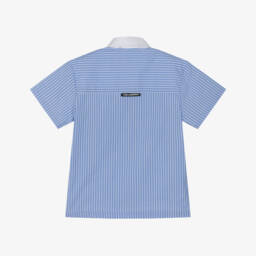 KARL LAGERFELD KIDS-Boys Classic Blue Stripe Shirt | Childrensalon Outlet