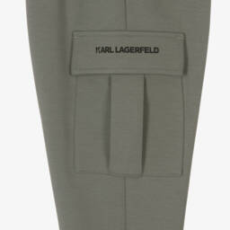 KARL LAGERFELD KIDS-Boys Green Adventure Cargo Pants | Childrensalon Outlet