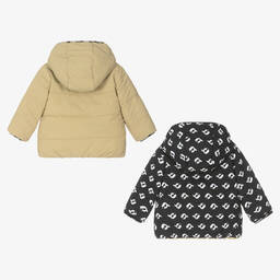 KARL LAGERFELD KIDS-Boys Green & Black Reversible Jacket | Childrensalon Outlet
