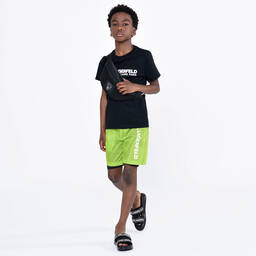 KARL LAGERFELD KIDS-Boys Green Logo Shorts | Childrensalon Outlet