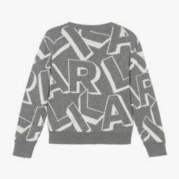 KARL LAGERFELD KIDS-Boys Grey Wool Blend Jumper | Childrensalon Outlet