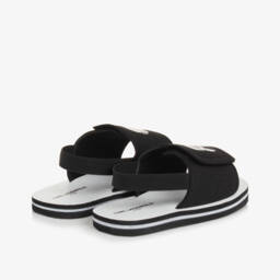 KARL LAGERFELD KIDS-Boys Sleek Black Adventure Sandals | Childrensalon Outlet