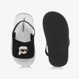 KARL LAGERFELD KIDS-Boys Sleek Black Adventure Sandals | Childrensalon Outlet