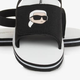 KARL LAGERFELD KIDS-Boys Sleek Black Adventure Sandals | Childrensalon Outlet