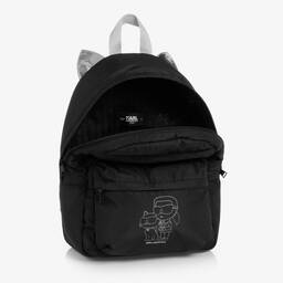 KARL LAGERFELD KIDS-Girls Black Choupette Cat Backpack (36cm) | Childrensalon Outlet