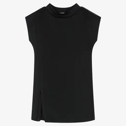 KARL LAGERFELD KIDS-Черное платье из джерси для девочек | Childrensalon Outlet