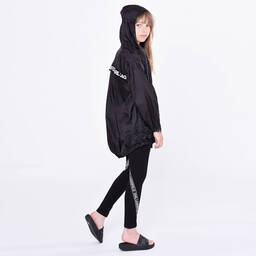 KARL LAGERFELD KIDS-Черные легинсы для девочек | Childrensalon Outlet