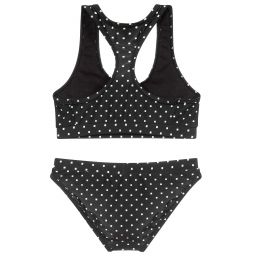 KARL LAGERFELD KIDS-Girls Black Pixel Print Bikini | Childrensalon Outlet