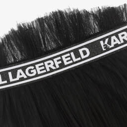 كارل لاغرفيلد كيدز-تنورة توتو بكسرات تول لون أسود | Childrensalon Outlet