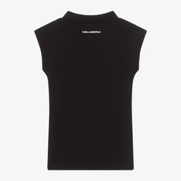 KARL LAGERFELD KIDS-Girls Black Rhinestone Karl Ikonik Dress | Childrensalon Outlet