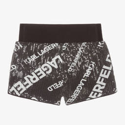 KARL LAGERFELD KIDS-Черные шорты с пайетками | Childrensalon Outlet