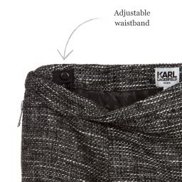 KARL LAGERFELD KIDS-Girls Black Tweed Shorts | Childrensalon Outlet