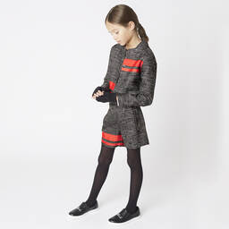 KARL LAGERFELD KIDS-Girls Black Tweed Shorts | Childrensalon Outlet