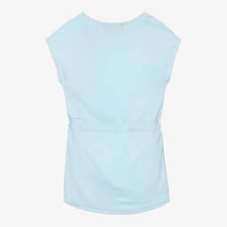 KARL LAGERFELD KIDS-Girls Blue Jersey Logo Dress | Childrensalon Outlet