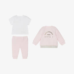 KARL LAGERFELD KIDS-Girls Blush Trio Outfit Ensemble | Childrensalon Outlet