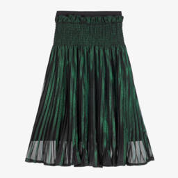 KARL LAGERFELD KIDS-تنورة شيفون لون أسود وأخضر | Childrensalon Outlet