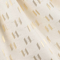 KARL LAGERFELD KIDS-Girls Gold-Toned Monogram Jacquard Dress | Childrensalon Outlet