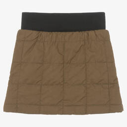 KARL LAGERFELD KIDS-Girls Green Cotton Quilted Skirt | Childrensalon Outlet