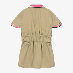 KARL LAGERFELD KIDS-Girls Green Lyocell Zip-Up Dress | Childrensalon Outlet