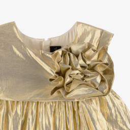 KARL LAGERFELD KIDS-Girls Metallic Floral Elegance Dress | Childrensalon Outlet