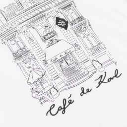 KARL LAGERFELD KIDS-Girls Organic White Cotton Tee | Childrensalon Outlet