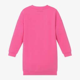 KARL LAGERFELD KIDS-Girls Pink Choupette Sweatdress | Childrensalon Outlet