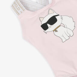 KARL LAGERFELD KIDS-مايوه بطبعة شوبت لون زهري للبنات | Childrensalon Outlet